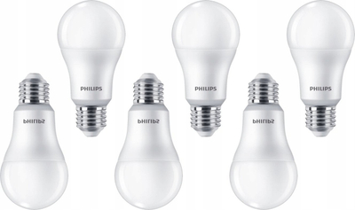 Llambë LED Philips 9290023069, E27, 13W 4000K, e bardhë, set 6 copë