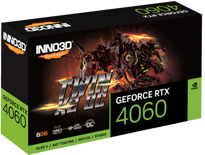 Kartë grafike Inno3D GeForce RTX 4060, 8GB GDDR6, PCI Express 4.0, e zezë