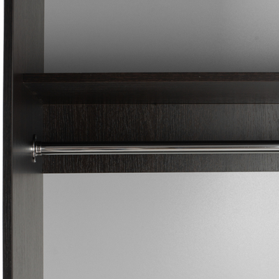 Garderobë rrëshqitëse ADLER HM2437.02, melaminë, me pasqyrë, 180x60x210 cm, ngjyrë wenge
