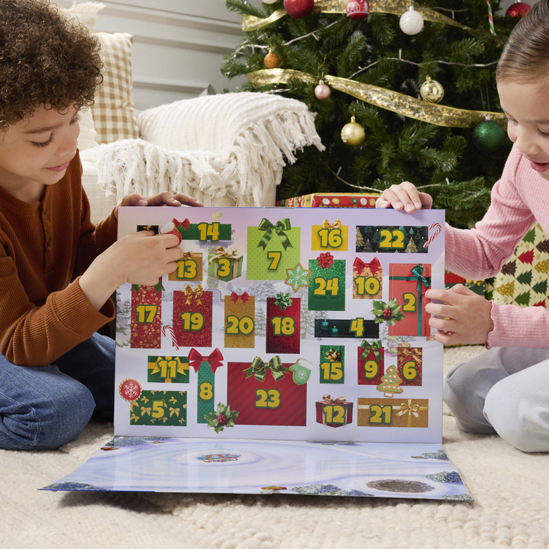 Kalendar i Adventit Spin Master Toys, për fëmijë 3+ vjeç, me lodra surprizë, shumëngjyrësh