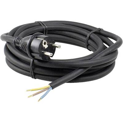 Kabllo elektrike H07RN F 3G 1.5 mm², prizë EU, 4.5 m, e zezë