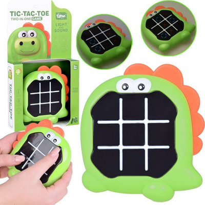 Lojë elektronike Tic Tac Toe Tipfun GR0704, 3 në 1, me drita dhe tinguj, jeshile