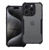 Futera mbrojtëse për iPhone 16 Pro Max, Anti-drop, transparente, e zezë