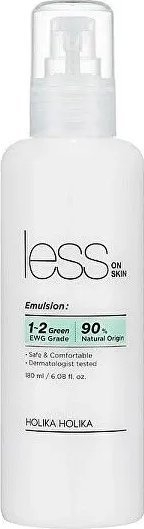 Emulsion hidratues Holika Holika Less On Skin, 180 ml, për lëkurë të ndjeshme, i bardhë