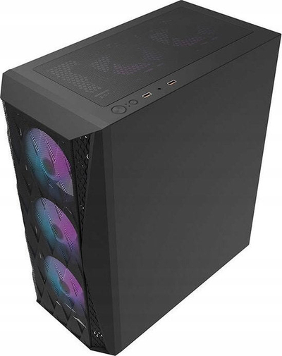 Kasë Darkflash DK352 Mesh ARGB, e zezë, Midi Tower