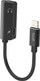 Adapter Lightning në 3.5mm Budi, 12cm, për iPhone, i zi