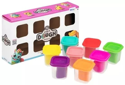 Plastelinë Just Dough Vivid, set 8 copë, 568g, shumëngjyrëshe