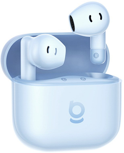 Kufje wireless Baseus Bass BS2 Lite, Bluetooth 6.0, AI ENC, blu e çelët