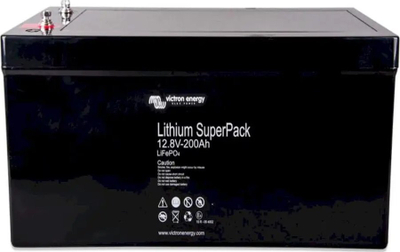Bateri litiumi Victron Energy Lithium SuperPack 12.8V, 200Ah LiFePO4, e zezë