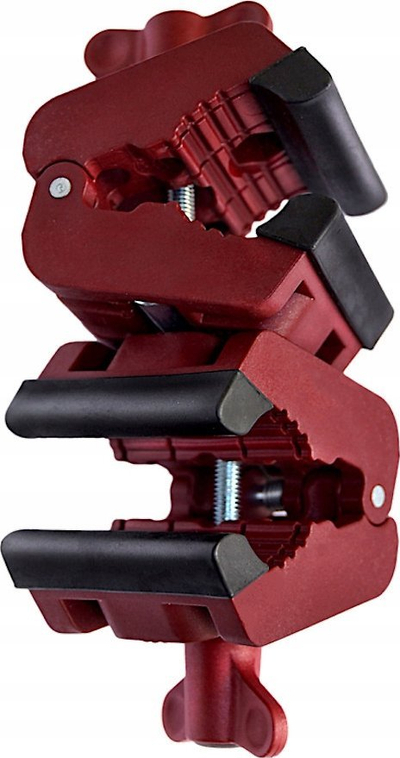 Kapëse dyfishe Piher Fixed Double Multiclamp, rrotullim 360°, e kuqe