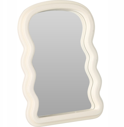 Pasqyrë dekorative Home Styling Collection 94695, 18 x 26 cm, MDF, e bardhë