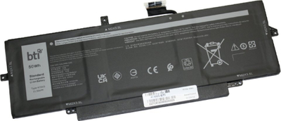 Bateri laptopi BTI 5Y3T9, 50Wh, 4 cell, e zezë