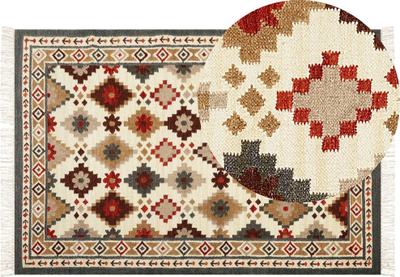 Tapet leshi GHUKASAVAN kilim, 200 x 300 cm, shumëngjyrësh