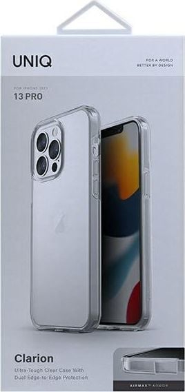 Mbrojtëse telefoni Uniq Clarion për iPhone 13 Pro, 6.1", transparente