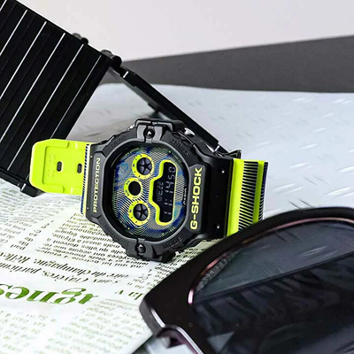 Orë për meshkuj Casio G/G-SHOCK DW-5900TD-9ER (332), e kaltër/verdhë