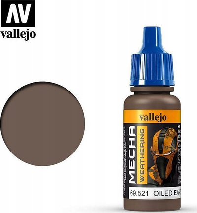 Bojë akrilike Vallejo Mecha Color 69.521 Oiled Earth Wash, 17 ml, kafe e errët