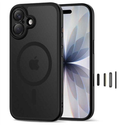 Mbulesë telefoni Tech-Protect Magpeak MagSafe CC për iPhone 17, mat, e zezë