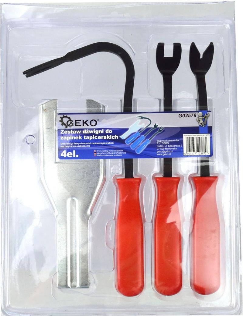 Set për çmontim listelash GEKO, 4 pjesë, plastik