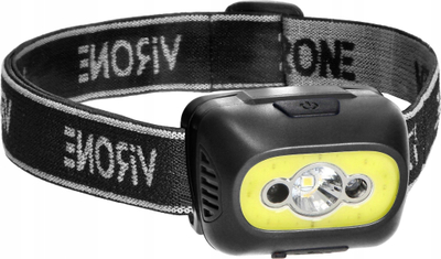 Fener frontal Virone Headlamp COB LED, karikim USB C, sensor lëvizjeje, i zi