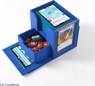 Kuti Gamegenic Star Wars Unlimited Deck Pod, për letra loje, blu