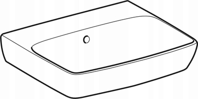 Lavabo muri Geberit Selnova 50x42cm, qeramike, e bardhë