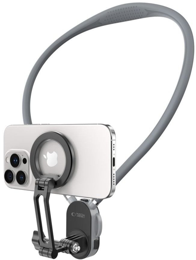 Mbajtëse qafe Tech-Protect AC200, për MagSafe GoPro DJI, gri Crayon