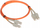 Kabllo patchcord optike multimode PC-2SC/2SC-MM, 1 m, SC duplex, portokalli