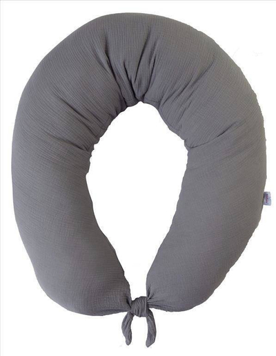 Jastëk shtatzënie Multitex Moon Muslin, 260cm, pambuk, i bardhë