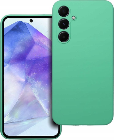 Këllëf silikoni OEM për Samsung Galaxy A55 5G, 2mm, jeshile mint