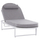 Shezllon profesional Mallow 198x71x40,5-103Hcm (HM10715.01), bardhë/ gri