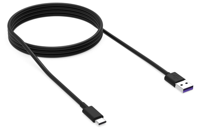 Kabllo Krux, USB A / USB C, 1.2 m, e zezë