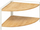 Raft këndor kuzhine 5five ORDERA, 2 nivele, 29.7 x 29.7 x 20.5 cm, bambu dhe metal i bardhë