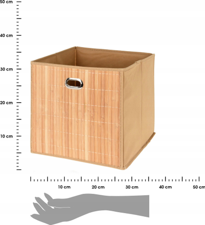 Кутија за организирање Storage Solutions Bamboo, 31x31 cm, природна боја