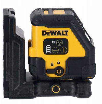 Nivel lazer DeWalt DCLE14201GB me rreze të gjelbër, karikim USB‑C, i verdhë