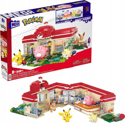 Set ndërtimi Mega Bloks Pokemon Forest Center HNT93, 648 copa, me figura, shumëngjyrësh