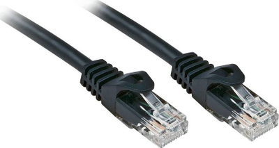 Kabllo Lindy Patchcord UTP (48194), Cat 6, 3m, e zezë