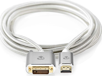 Kabllo adapter HDMI në DVI Nedis CCTB34800AL20, 2m, rezolucion 2560x1600, argjendtë