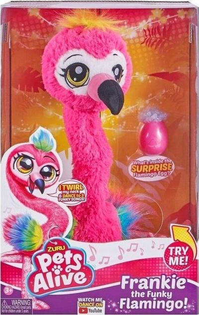 Lodër interaktive Pets Alive Frankie the Funky Flamingo, 40cm, me muzikë dhe vallëzim, rozë