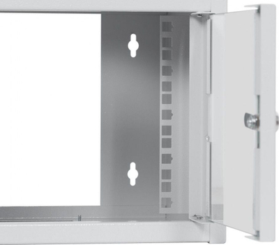 Dollap muri për rrjet Netrack 10", 4.5U 300 mm, me derë xhami, gri