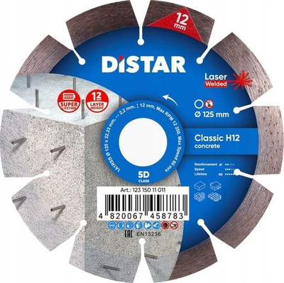 Disk diamanti Distar Classic H12, 150mm, shtresë 12mm, gri