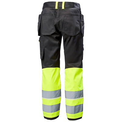 Pantallona pune Helly Hansen UC-ME Construction CL1, hi-vis, reflektues, të verdhë neoni me të zeza