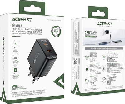 Karikues muri Acefast A49, 35W GaN, 2x USB C, i zi