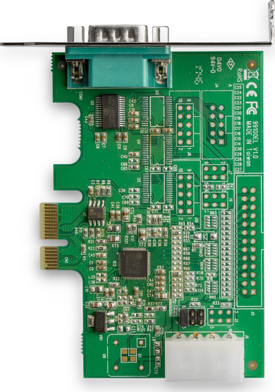Kartë seriale PCI Express StarTech, 4 porta RS232, DB9, jeshile