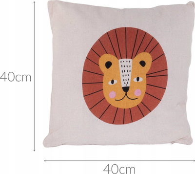 Jastëk për kalamajt Home Styling Collection Safari Lion, 40 x 40 cm, me shumë ngjyra