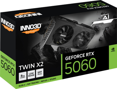 Kartë grafike Inno3D GeForce RTX 5060 Twin X2, 8GB GDDR7, PCI Express