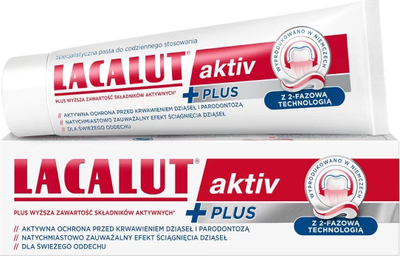Паста за заби Lacalut Aktiv Plus, за пародонтоза, 75 ml