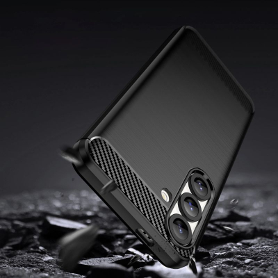 Футрола за телефон Hurtel Carbon Case Google Pixel 10 Pro XL, флексибилен силикон, карбонски ефект, црна