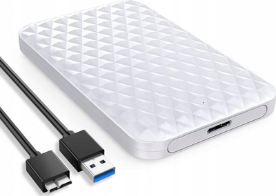 Kuti e jashtme Orico 2.5" HDD SSD Diamond, USB 3.0, e bardhë