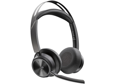 Kufje Bluetooth HP Poly Voyager Focus 2, anulim zhurme, on ear, të zeza
