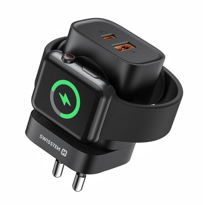 Karikues SWISSTEN 1xUSB-A, 1xUSB-C, 20W, Apple Watch